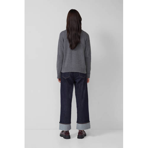 s.Oliver gebreide trui met wol grijs afbeelding