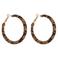 Life of Bulu oorbellen Leopard Hoops bruin