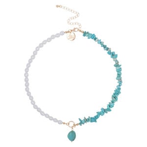 ketting Pearls turquoise