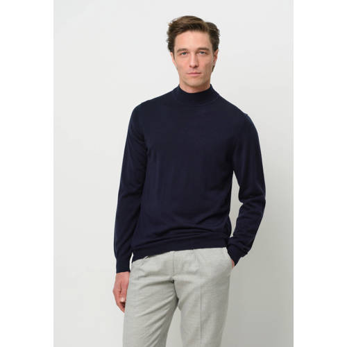 Profuomo gebreide trui met wol donkerblauw afbeelding