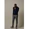 Profuomo gebreide trui met wol donkerblauw