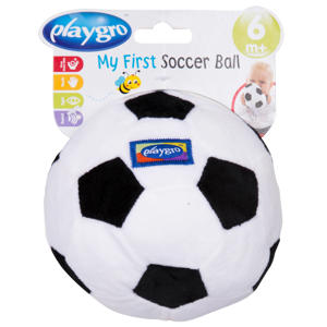 Mijn eerste voetbal (zwart-wit)