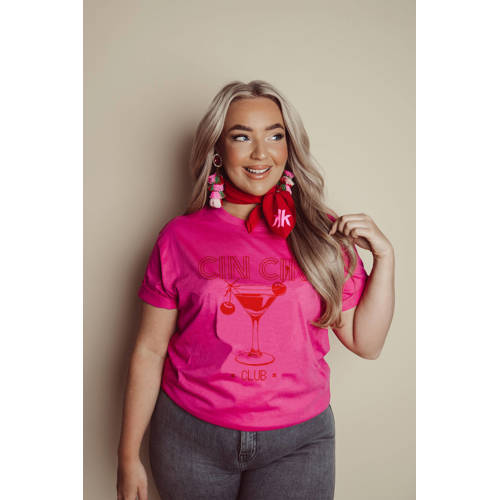 Pinned by K Curve T-shirt roze afbeelding