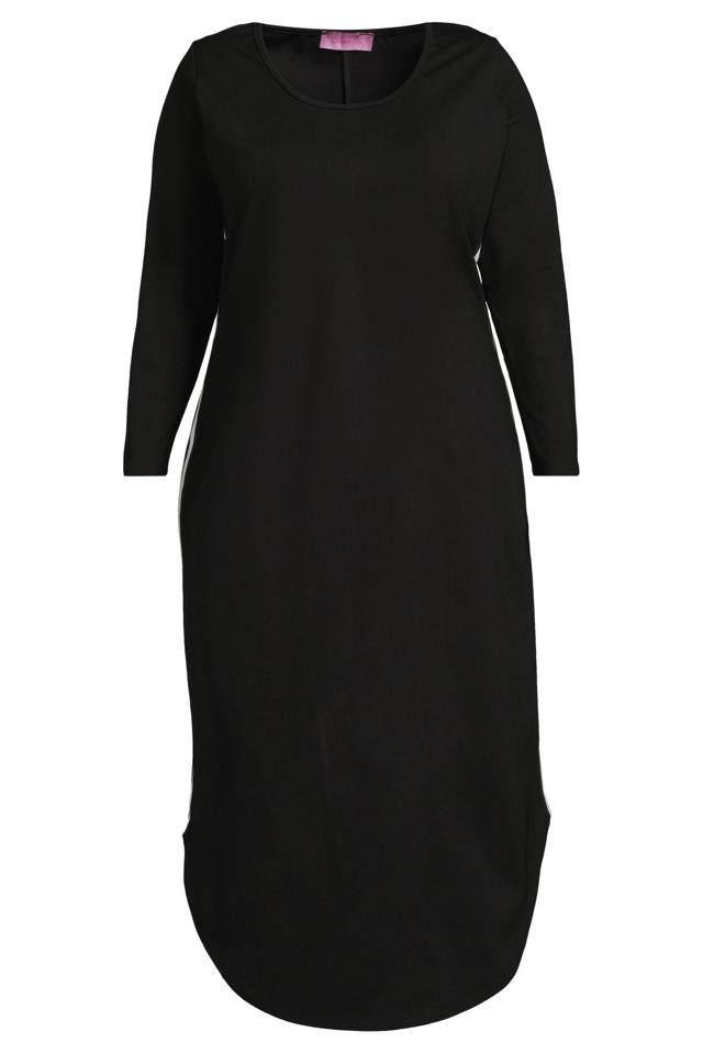 Curviss midi jurk zwart kopen? Morgen in huis wehkamp