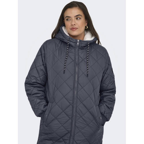 ONLY CARMAKOMA gewatteerde jas quilted donkerblauw afbeelding