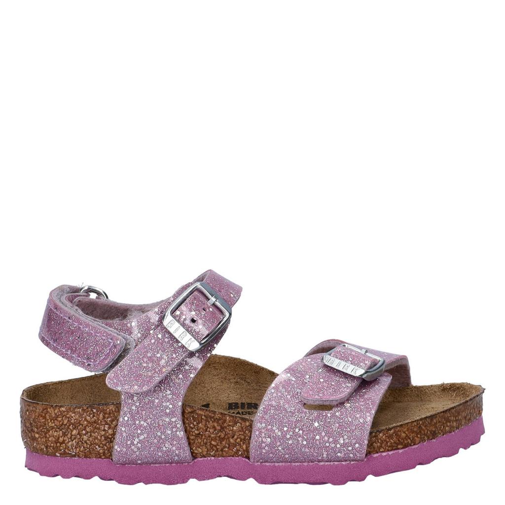 Lilakleurige meisjes Birkenstock Rio sandalen van imitatieleer met gesp