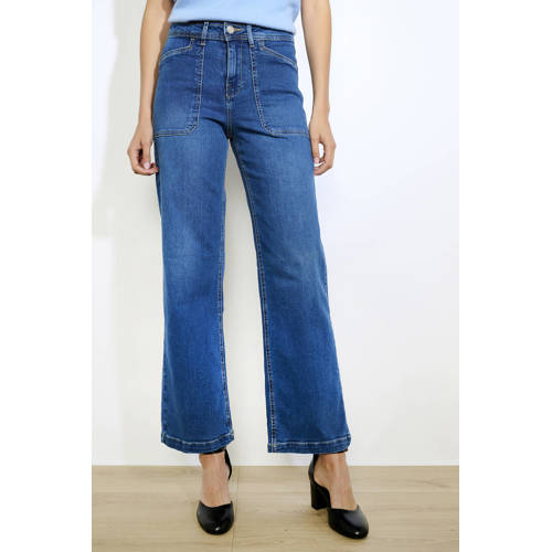 LOLALIZA cropped jeans dark blue denim afbeelding
