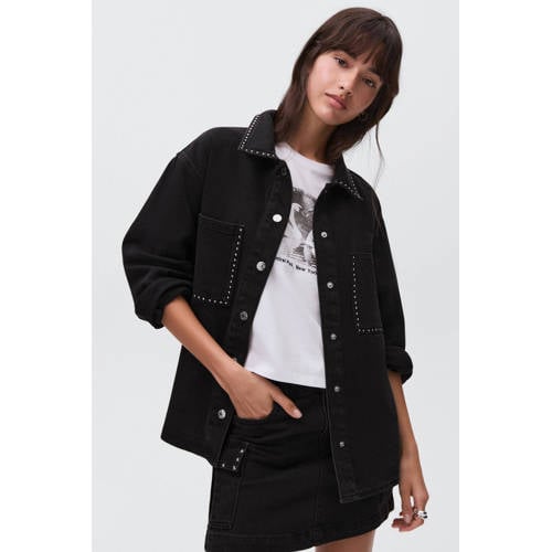 MANGO TEEN denim spijkerjas grijs afbeelding