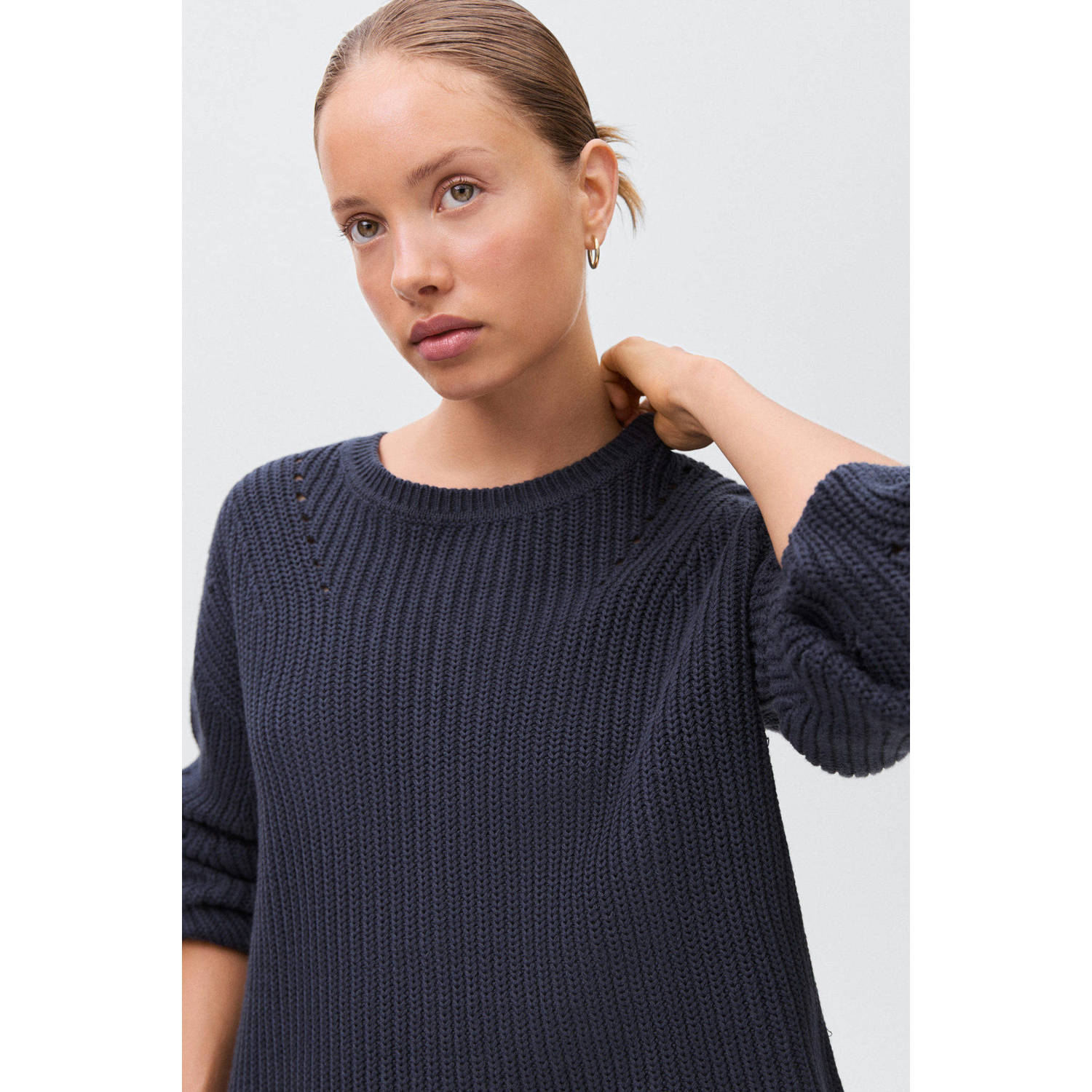 MANGO TEEN trui marine grof gebreid