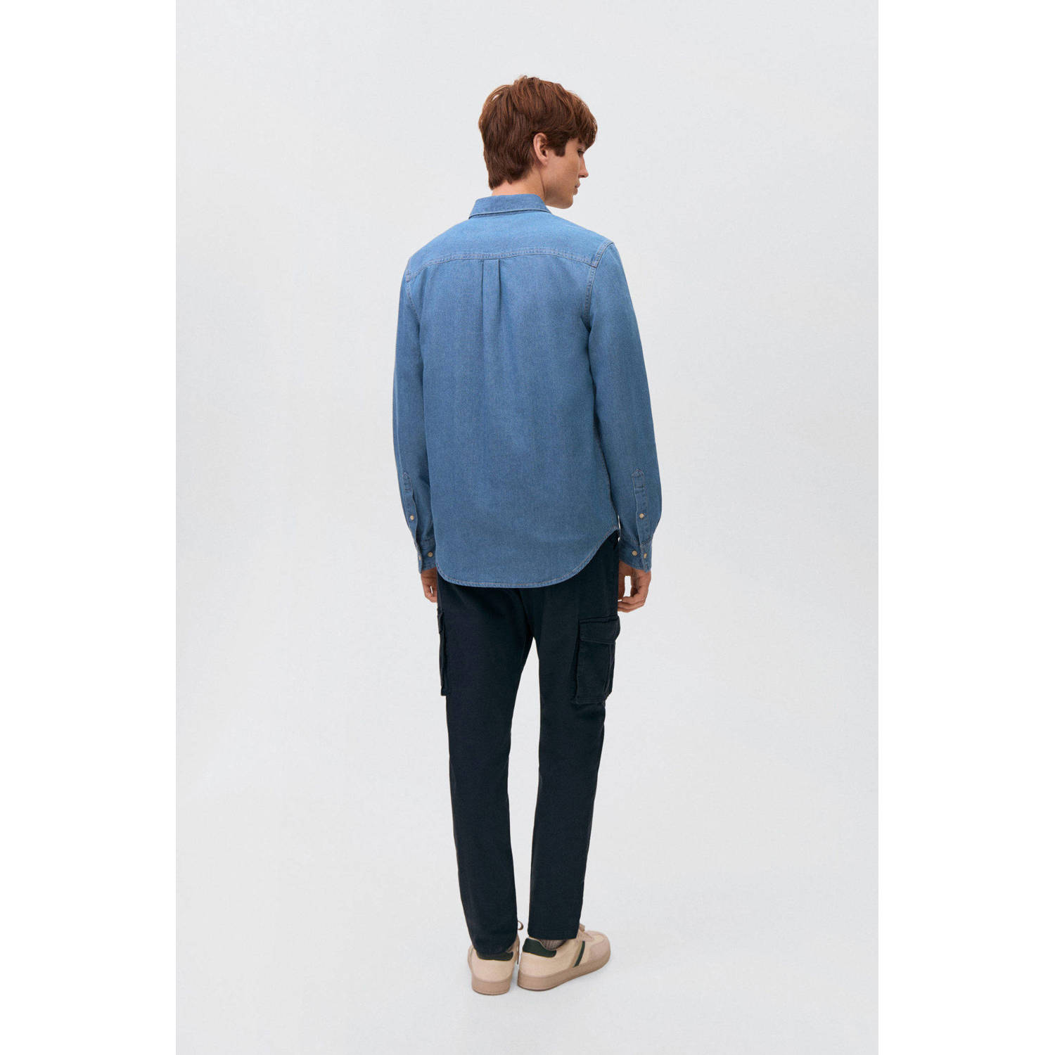 MANGO TEEN overhemd medium blue denim