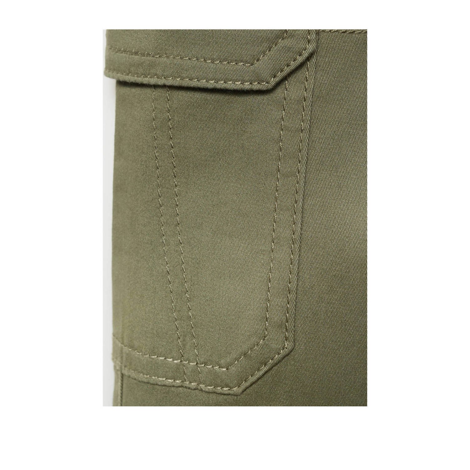 Mango Kids tapered cargo broek kaki