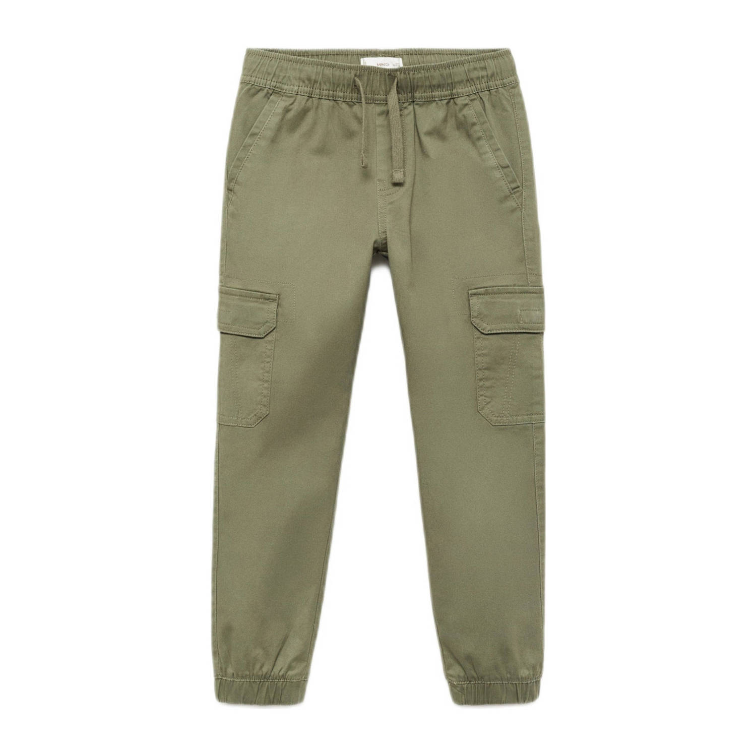 Mango Kids tapered cargo broek kaki