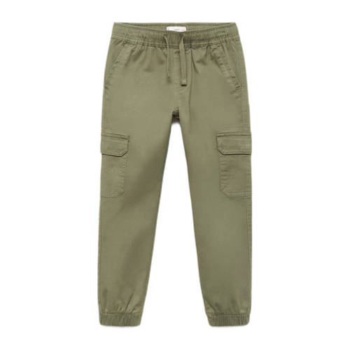 Mango Kids tapered cargo broek kaki afbeelding