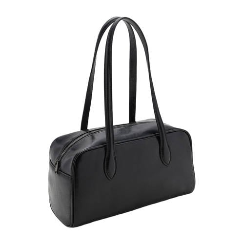 MANGO TEEN imitatieleren bowlingtas zwart afbeelding