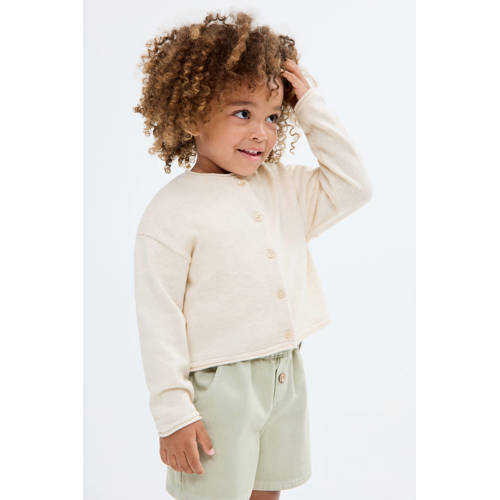 Mango Kids vest ecru fijn gebreid afbeelding