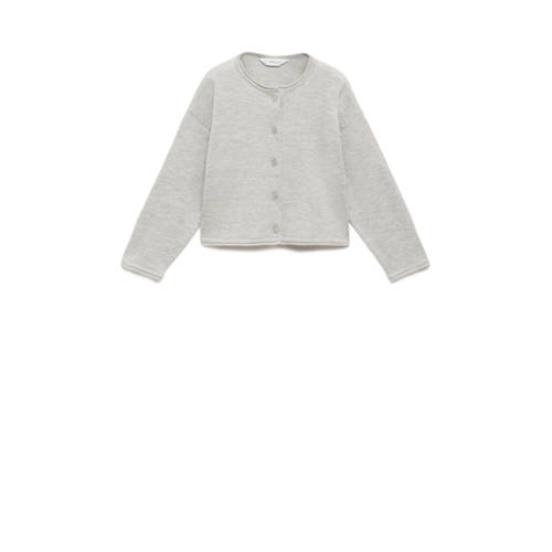 Mango Kids vest grijs melange fijn gebreid afbeelding