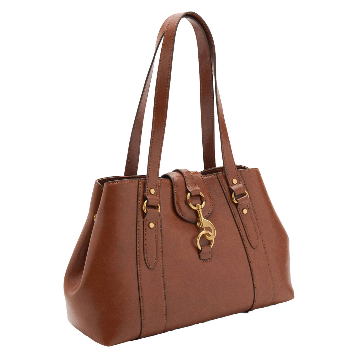 Mango schoudertas cognac