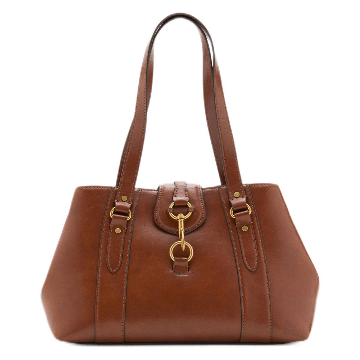 Mango schoudertas cognac