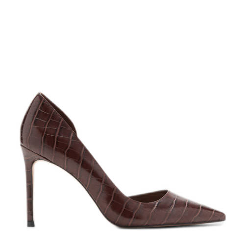 Mango lak pumps donkerbruin afbeelding