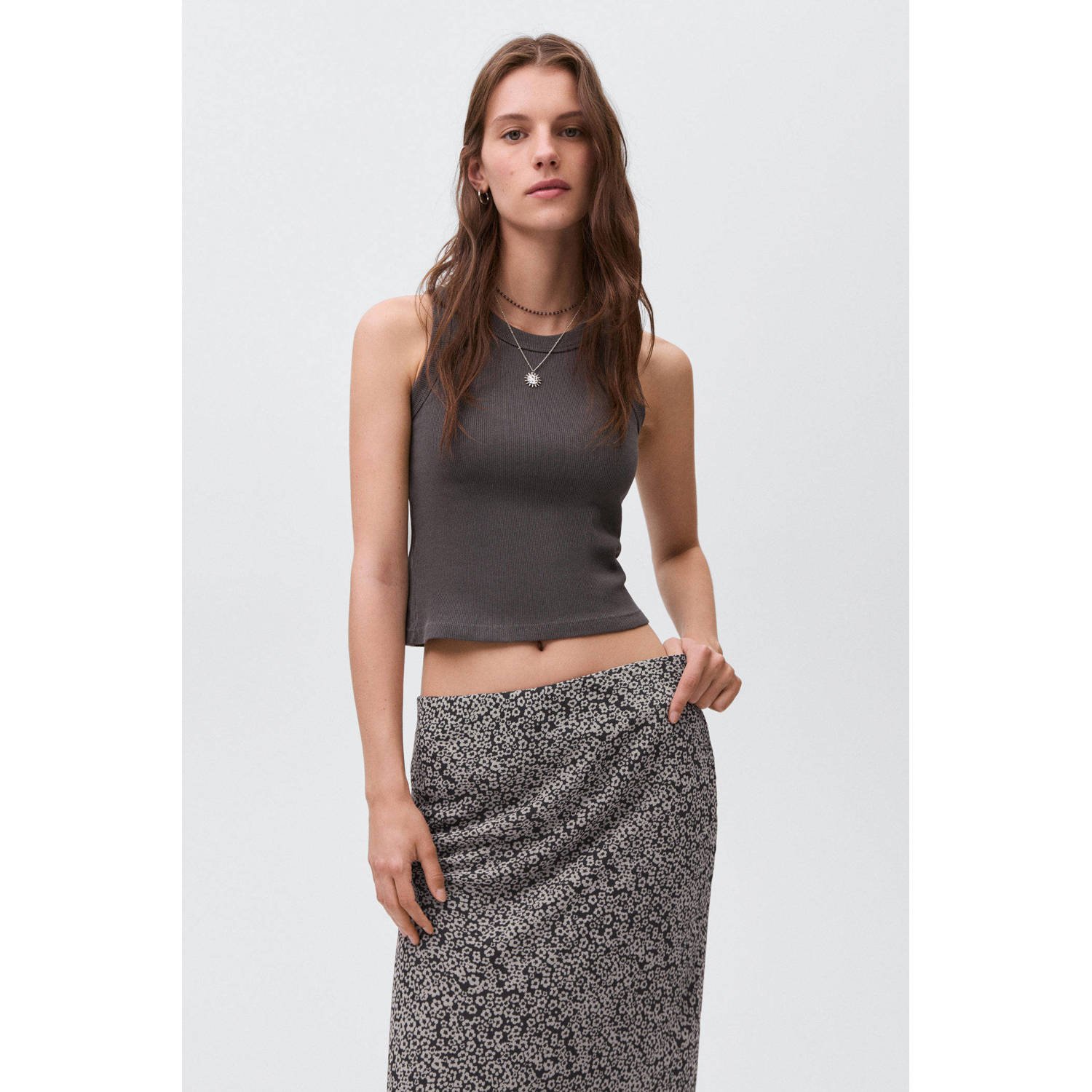 MANGO TEEN maxi rok zwart