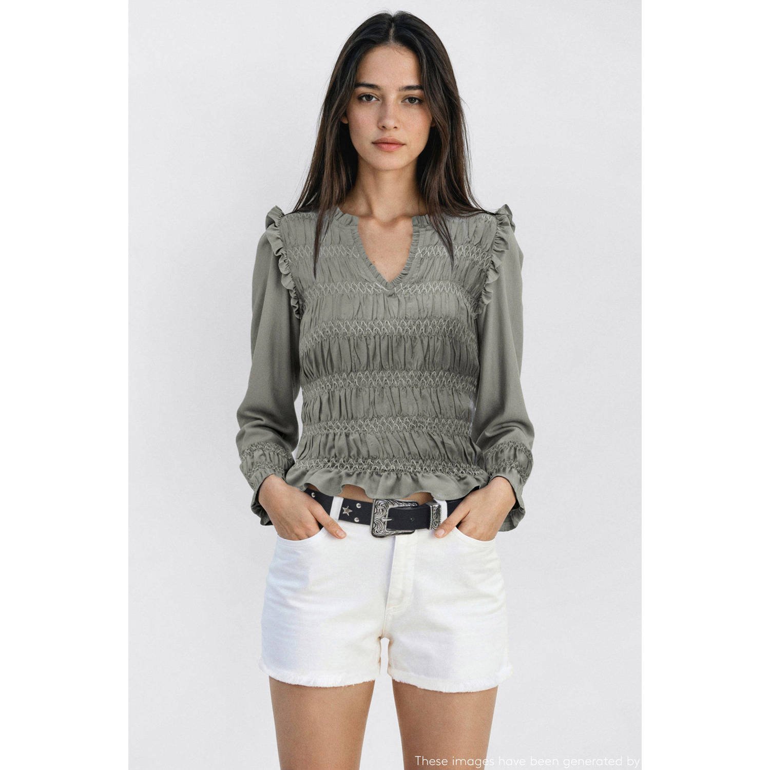 MANGO TEEN blousetop groen