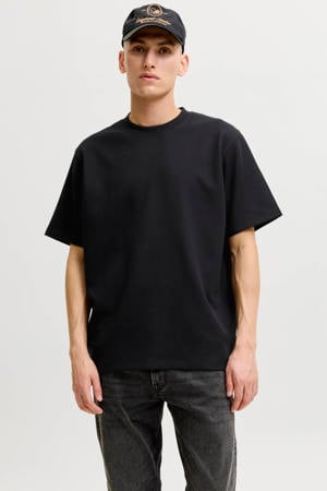 regular T-shirt zwart