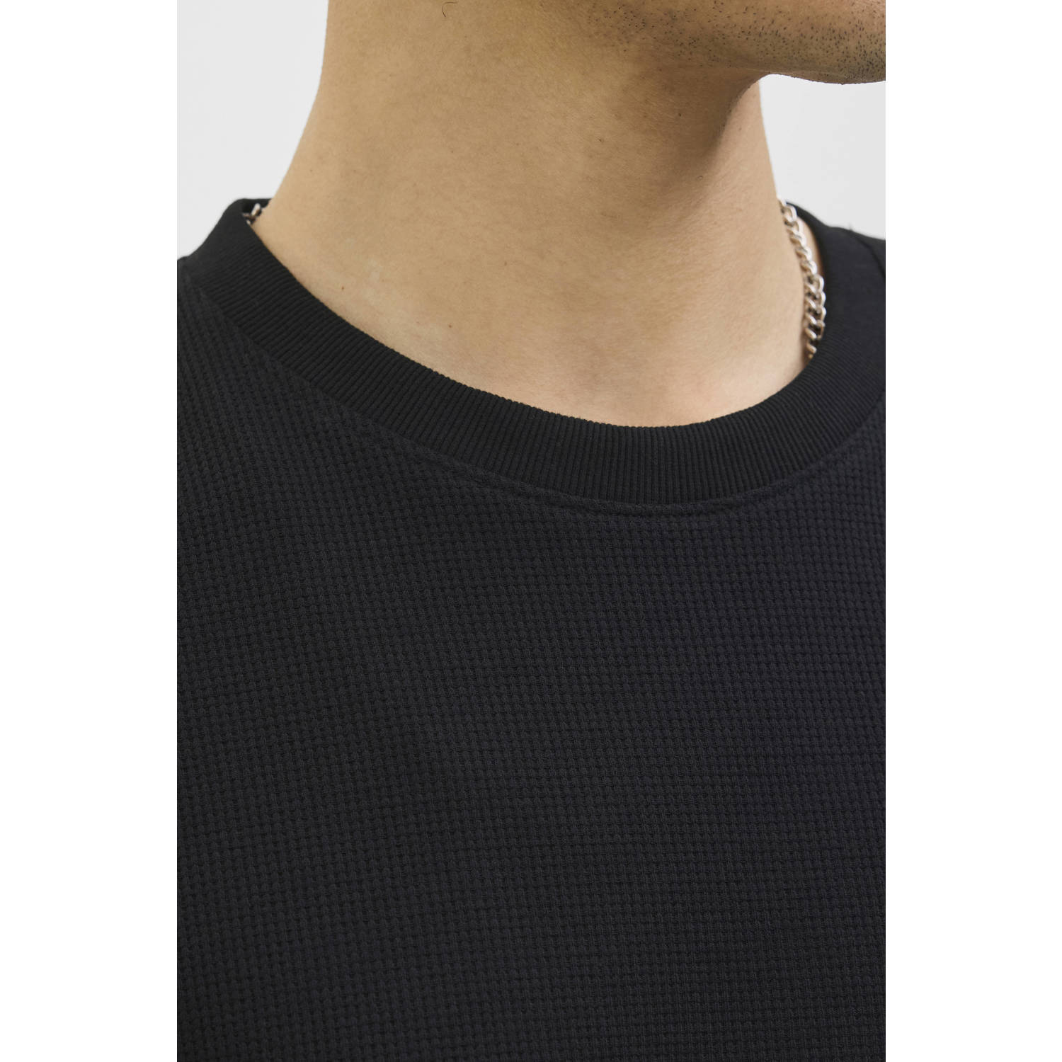 JACK & JONES ESSENTIALS relaxed T-shirt zwart