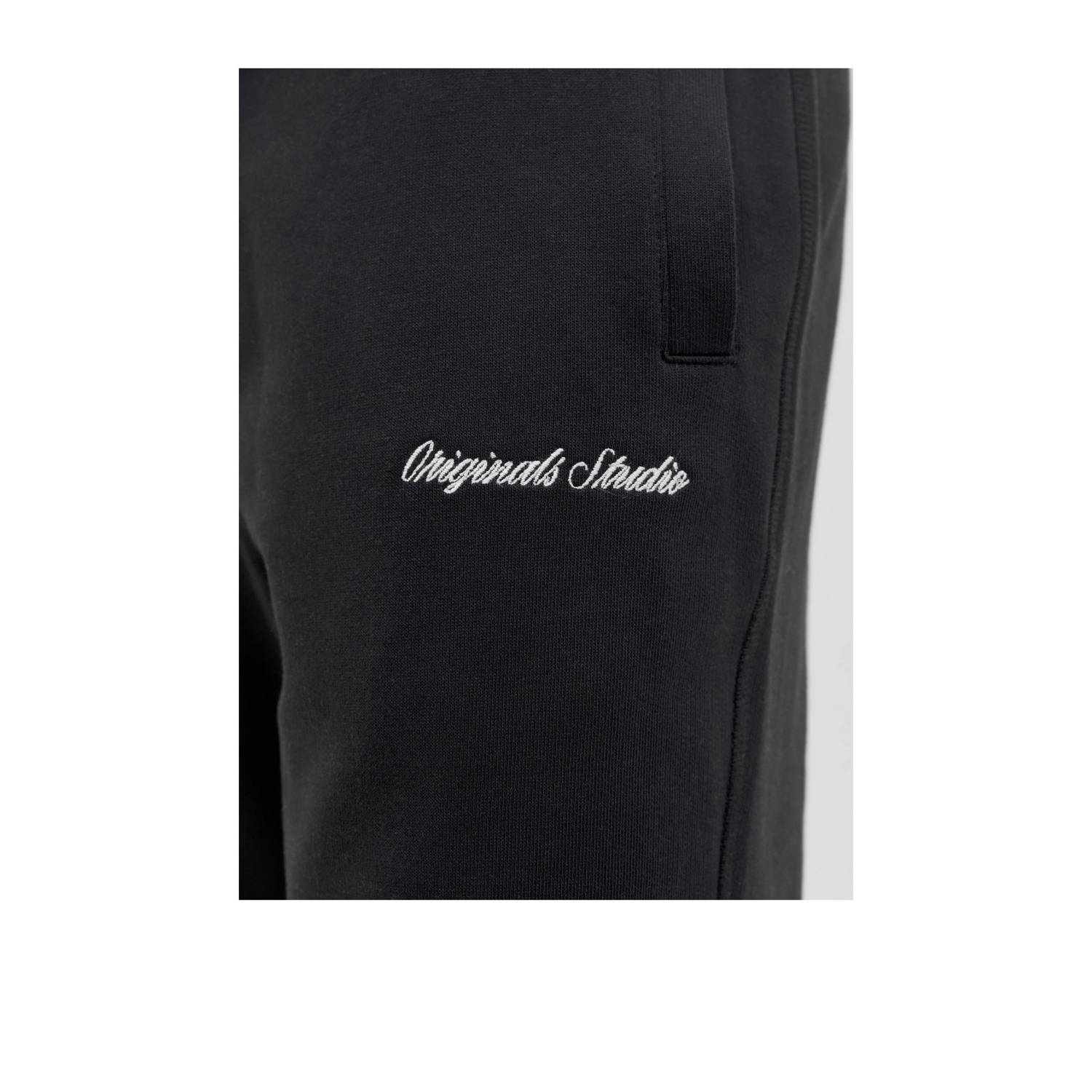 JACK & JONES PANTS STUDIO comfort fit joggingbroek zwart