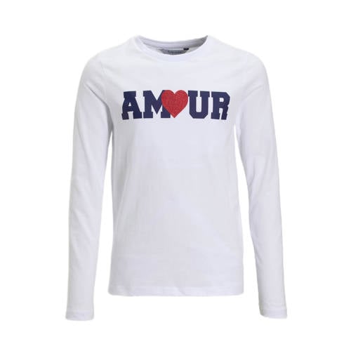 anytime longsleeve met printopdruk wit afbeelding
