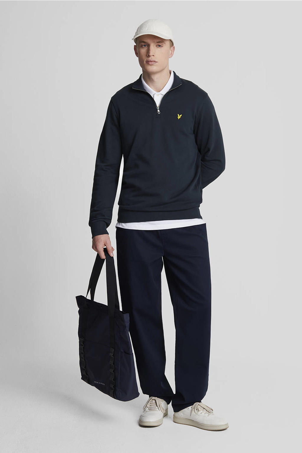 Lyle & Scott sweater donkerblauw
