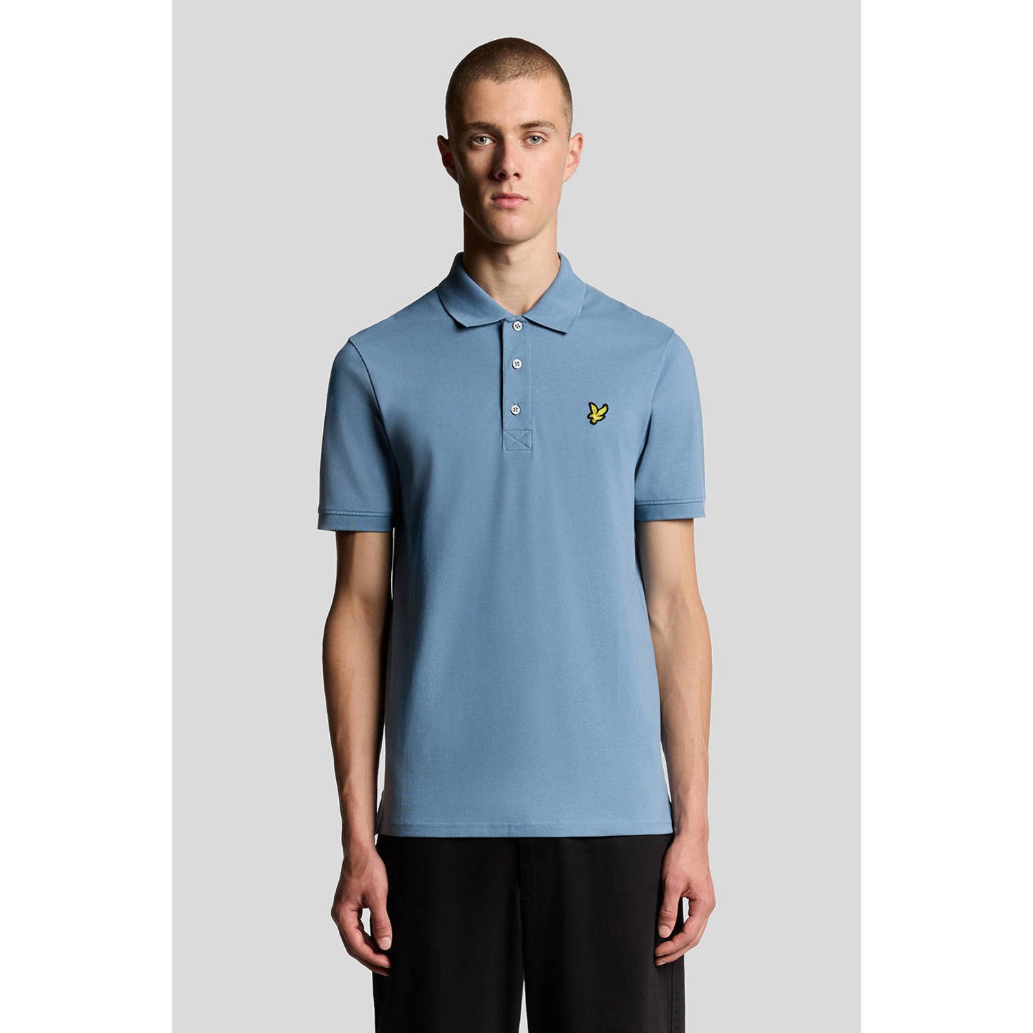 Lyle & Scott regular polo blauw
