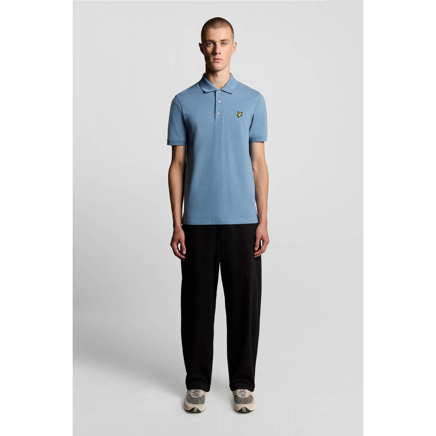 Lyle & Scott regular polo blauw
