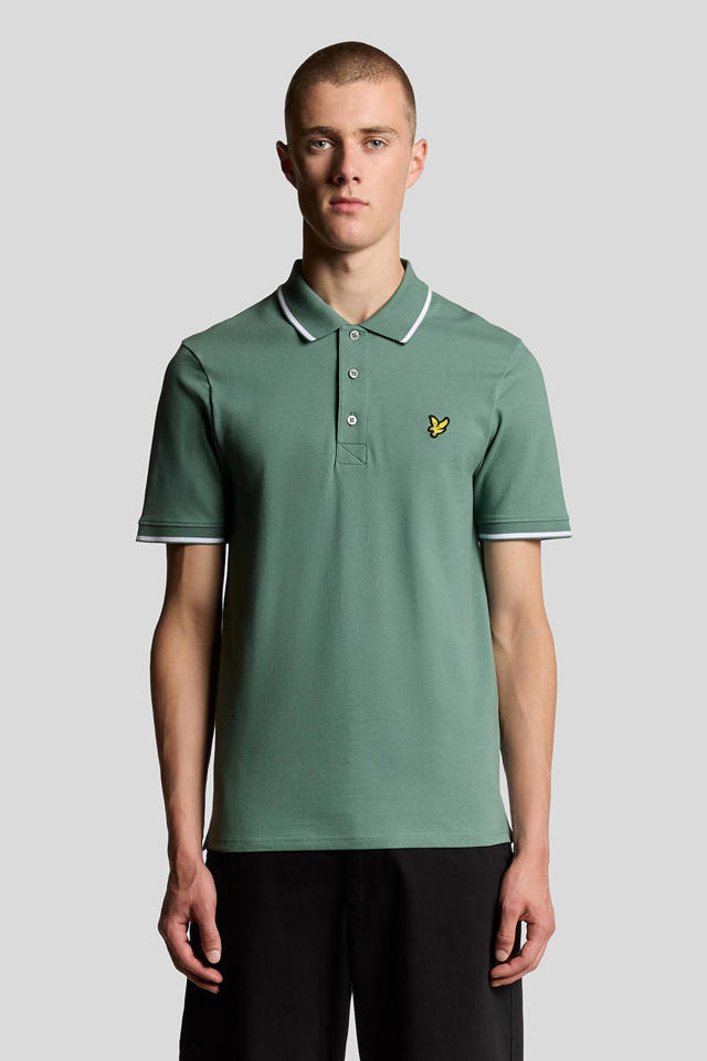 Lyle Scott regular polo groen wehkamp