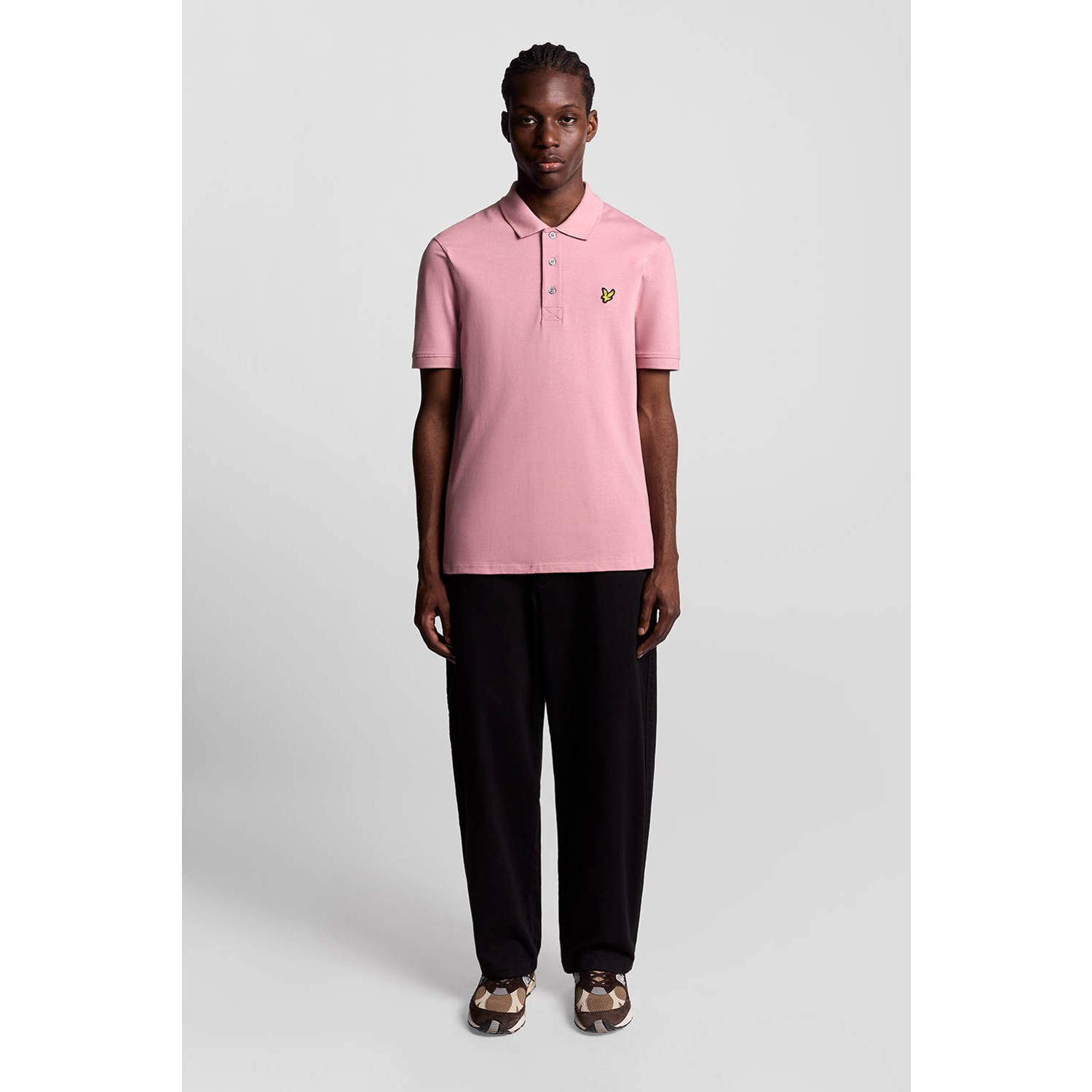 Lyle & Scott regular polo roze