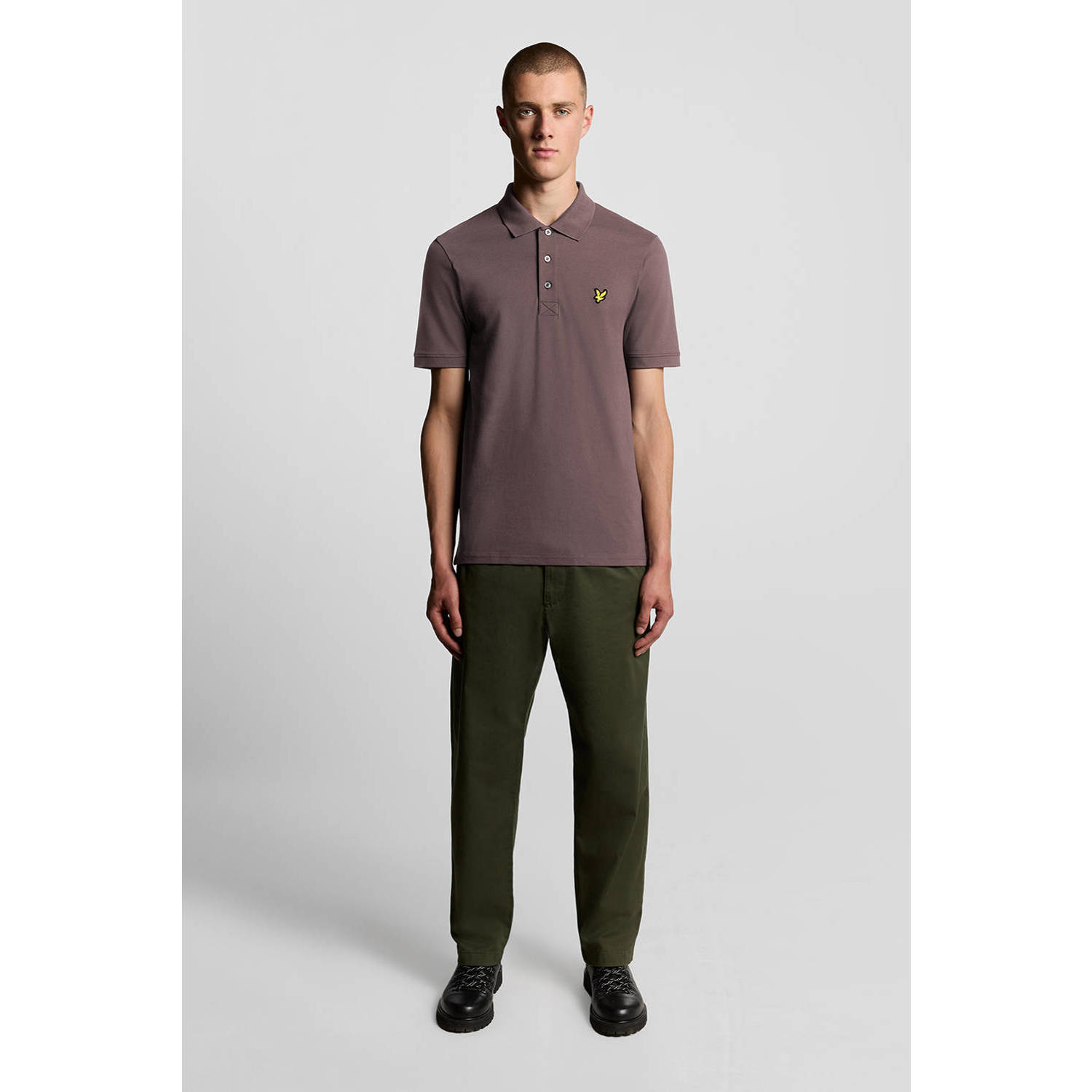 Lyle & Scott regular polo bruin