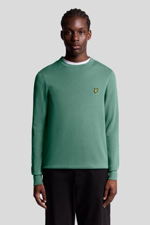 pullover met wol fijn gebreid groen