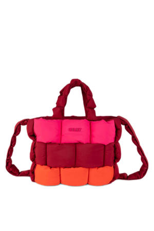 gevlochten mini shopper Helma rood