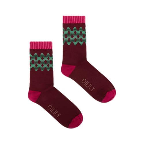 Oilily sokken Asockies bordeauxrood afbeelding