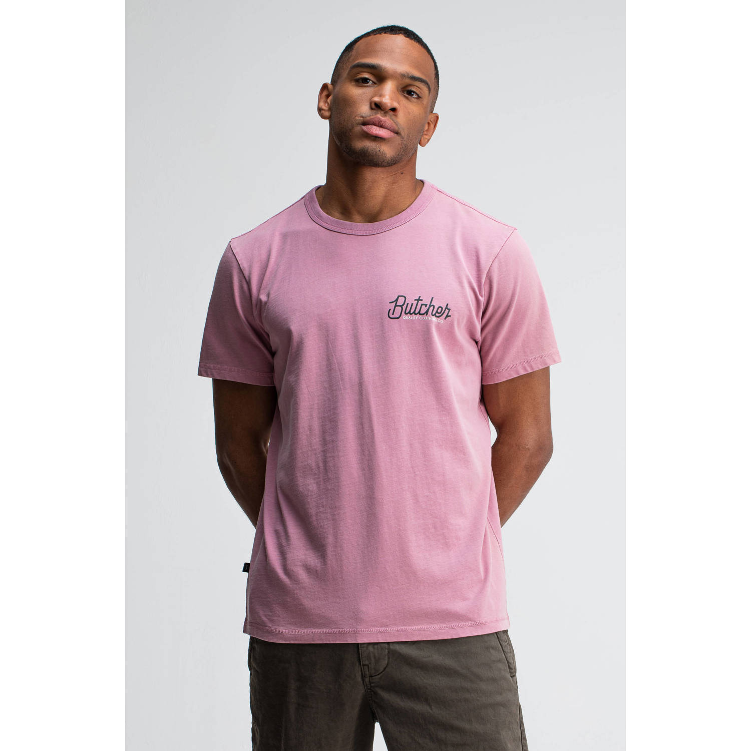 BUTCHER OF BLUE Heren Polo's & T-shirts Army Butcher Tee Roze