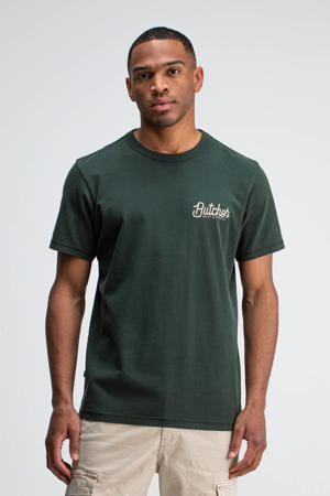 regular T-shirt donkergroen