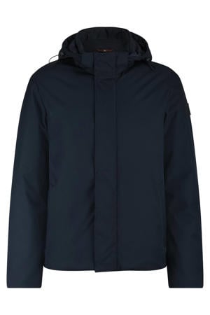 gewatteerde jas donkerblauw