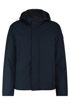 gewatteerde jas donkerblauw