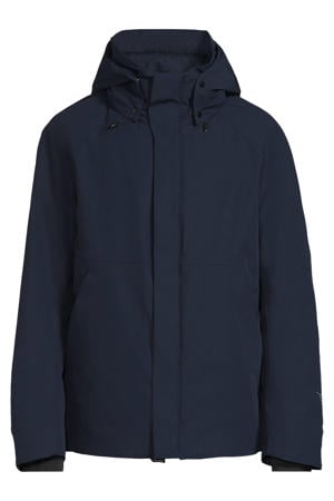 gewatteerde jas donkerblauw