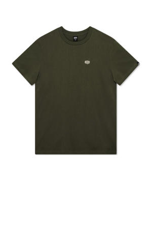 regular T-shirt donkergroen