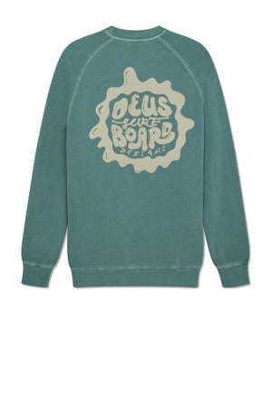 sweater met backprint groen
