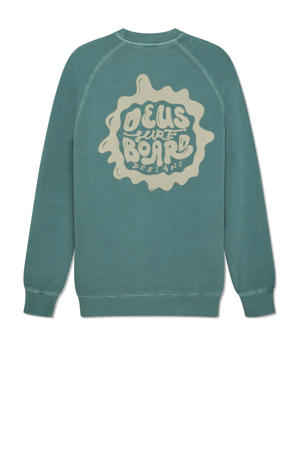 sweater met backprint groen
