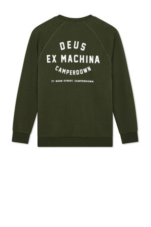 sweater met backprint donkergroen