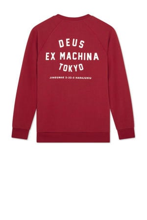 sweater met backprint rood