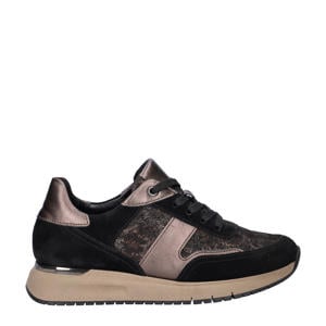 Comfort Optifit suède sneakers zwart/brons