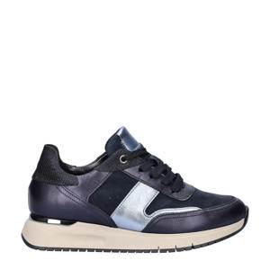 Comfort Optifit leren sneakers donkerblauw